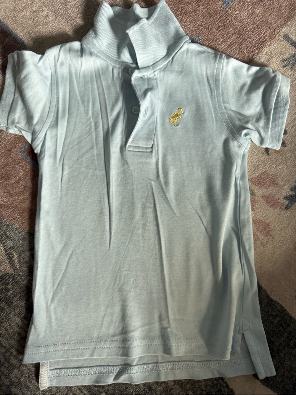 The Beaufort Bonnet Company Light Blue Polo with Gold Embroidered Logo